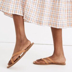 Madewell Boardwalk Thong Tan Leather Sandal